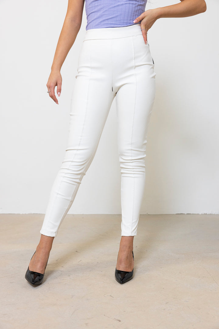 High Waist Leder Hose - mystylemode.de