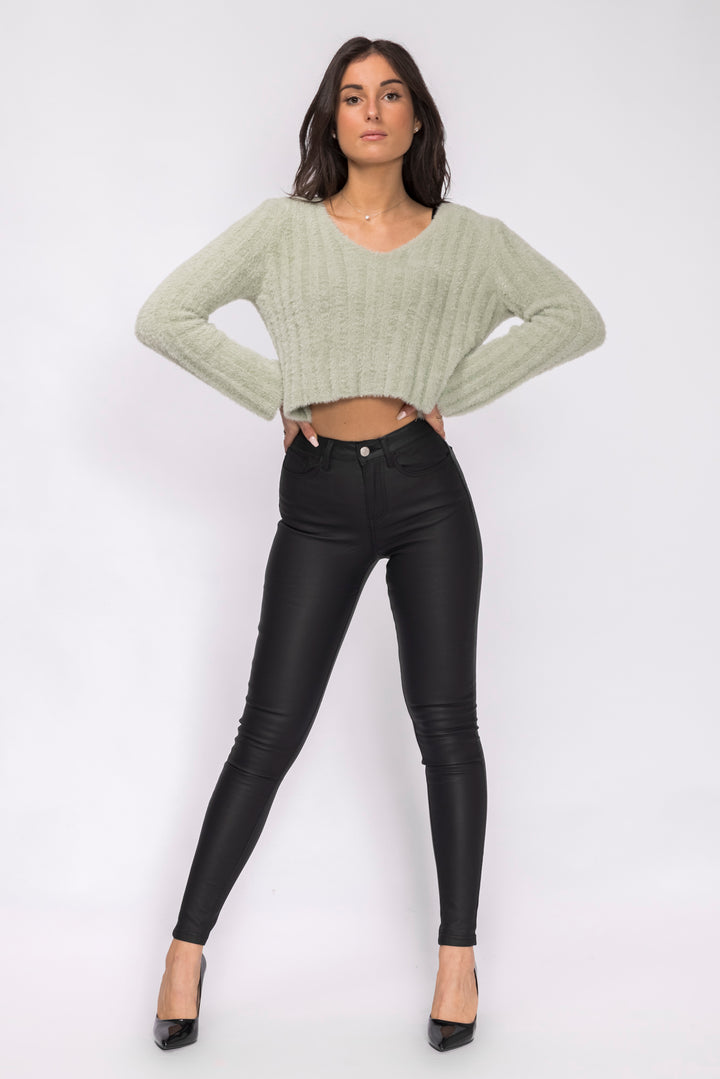 Push Up Leder Hose Matt - mystylemode.de
