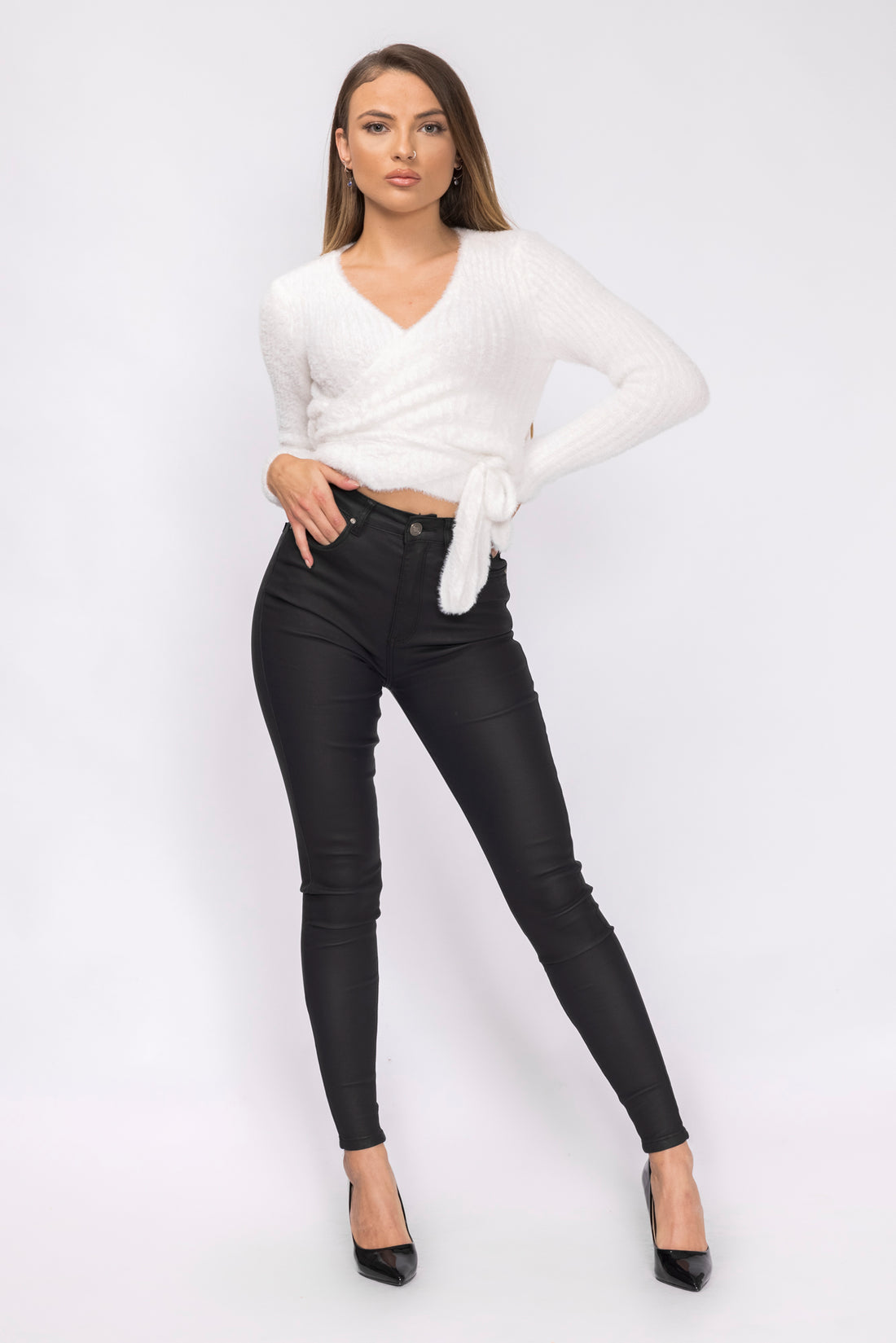 Super High Waist Leder Hose - mystylemode.de